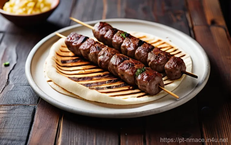 북마케도니아에서 인기 있는 스트리트 푸드 - **Prompt:** A close-up, mouth-watering shot of a freshly baked Macedonian Burek. The flaky, golden-b...